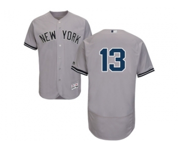 Men's Majestic New York Yankees #13 Alex Rodriguez Grey Flexbase Authentic Collection MLB Jersey