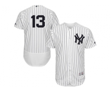 Men's Majestic New York Yankees #13 Alex Rodriguez White Navy Flexbase Authentic Collection MLB Jersey