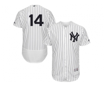 Men's Majestic New York Yankees #14 Brian Roberts White Navy Flexbase Authentic Collection MLB Jersey