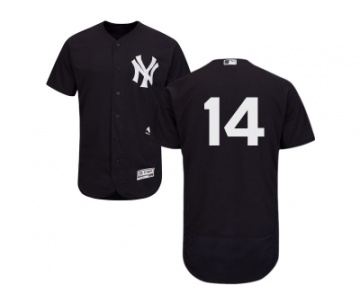 Men's Majestic New York Yankees #14 Starlin Castro Navy Flexbase Authentic Collection MLB Jersey