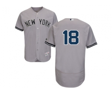 Men's Majestic New York Yankees #18 Didi Gregorius Grey Flexbase Authentic Collection MLB Jersey