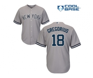 Men's Majestic New York Yankees #18 Didi Gregorius Replica Grey Road MLB Jersey