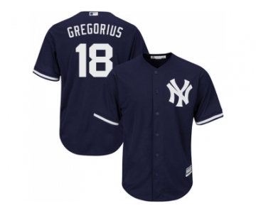 Men's Majestic New York Yankees #18 Didi Gregorius Replica Navy Blue Alternate MLB Jersey