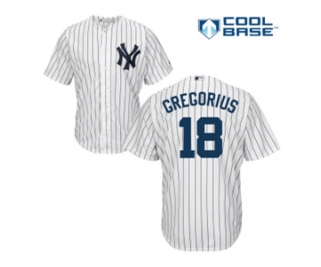 Men's Majestic New York Yankees #18 Didi Gregorius Replica White Home MLB Jersey