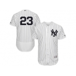 Men's Majestic New York Yankees #23 Don Mattingly White Navy Flexbase Authentic Collection MLB Jersey