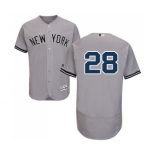 Men's Majestic New York Yankees #28 Austin Romine Grey Road Flex Base Authentic Collection MLB Jersey