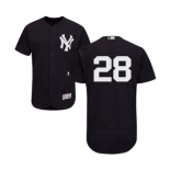 Men's Majestic New York Yankees #28 Austin Romine Navy Blue Alternate Flex Base Authentic Collection MLB Jersey