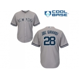 Men's Majestic New York Yankees #28 Joe Girardi Authentic Grey Road MLB Jersey