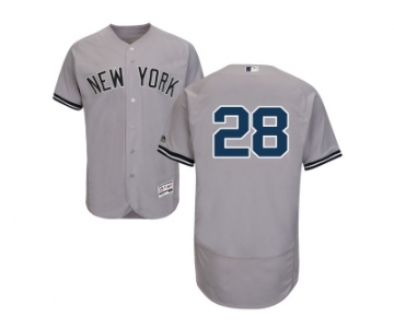 Men's Majestic New York Yankees #28 Joe Girardi Grey Flexbase Authentic Collection MLB Jersey