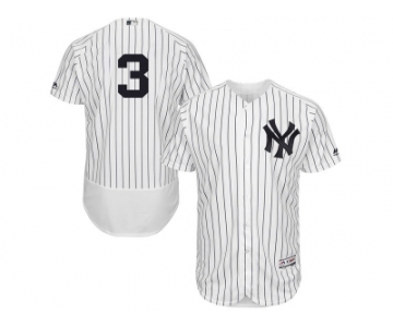 Men's Majestic New York Yankees #3 Babe Ruth White Navy Flexbase Authentic Collection MLB Jersey