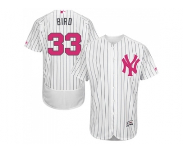 Men's Majestic New York Yankees #33 Greg Bird Authentic White 2016 Mother's Day Fashion Flex Base MLB Jersey