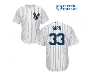 Men's Majestic New York Yankees #33 Greg Bird Replica White Home MLB Jersey