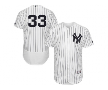 Men's Majestic New York Yankees #33 Greg Bird White Navy Flexbase Authentic Collection MLB Jersey