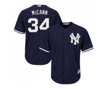 Men's Majestic New York Yankees #34 Brian McCann Replica Navy Blue Alternate MLB Jersey