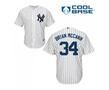 Men's Majestic New York Yankees #34 Brian McCann Replica White Home MLB Jersey