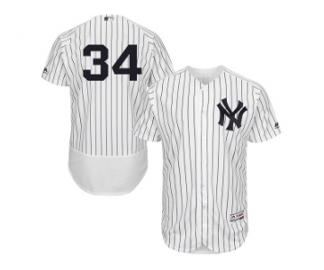 Men's Majestic New York Yankees #34 Brian McCann White Navy Flexbase Authentic Collection MLB Jersey