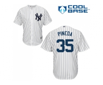 Men's Majestic New York Yankees #35 Michael Pineda Authentic White Home MLB Jersey