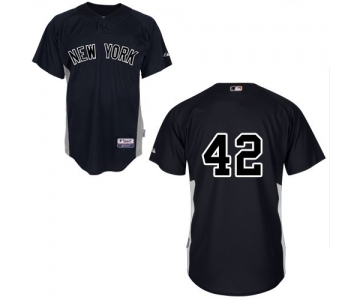 Men's Majestic New York Yankees #42 Mariano Rivera Replica Black MLB Jersey