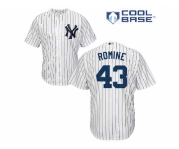 Men's Majestic New York Yankees #43 Austin Romine Replica White Home MLB Jersey