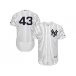 Men's Majestic New York Yankees #43 Austin Romine White Navy Flexbase Authentic Collection MLB Jersey