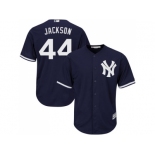 Men's Majestic New York Yankees #44 Reggie Jackson Replica Navy Blue Alternate MLB Jersey