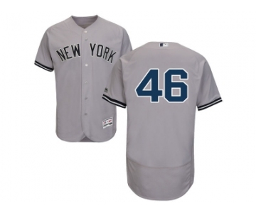 Men's Majestic New York Yankees #46 Andy Pettitte Grey Flexbase Authentic Collection MLB Jersey