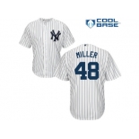 Men's Majestic New York Yankees #48 Andrew Miller Authentic White Home MLB Jersey