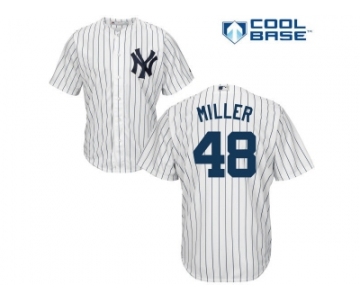 Men's Majestic New York Yankees #48 Andrew Miller Authentic White Home MLB Jersey