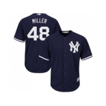 Men's Majestic New York Yankees #48 Andrew Miller Replica Navy Blue Alternate MLB Jersey