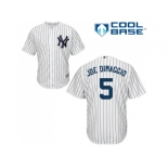 Men's Majestic New York Yankees #5 Joe DiMaggio Authentic White Home MLB Jersey