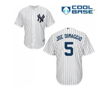 Men's Majestic New York Yankees #5 Joe DiMaggio Authentic White Home MLB Jersey