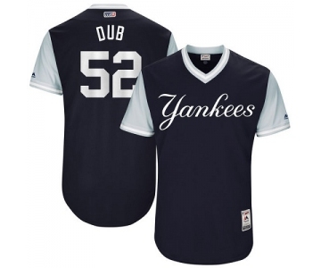 Men's Majestic New York Yankees #52 C.C. Sabathia Dub Authentic Navy Blue 2017 Players Weekend MLB Jersey