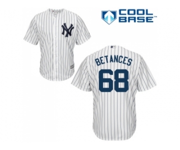 Men's Majestic New York Yankees #68 Dellin Betances Replica White Home MLB Jersey