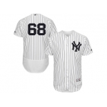 Men's Majestic New York Yankees #68 Dellin Betances White Navy Flexbase Authentic Collection MLB Jersey