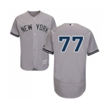 Men's Majestic New York Yankees #77 Clint Frazier Grey Road Flex Base Authentic Collection MLB Jersey