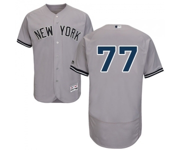 Men's Majestic New York Yankees #77 Clint Frazier Grey Road Flex Base Authentic Collection MLB Jersey