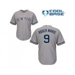 Men's Majestic New York Yankees #9 Roger Maris Replica Grey Road MLB Jersey