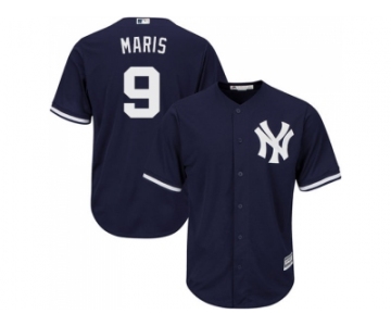 Men's Majestic New York Yankees #9 Roger Maris Replica Navy Blue Alternate MLB Jersey