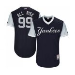 Men's Majestic New York Yankees #99 Aaron Judge All Rise Authentic Navy Blue 2017 Players Weekend MLB Jersey