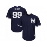 Men's Majestic New York Yankees #99 Aaron Judge Replica Navy Blue Alternate MLB Jersey