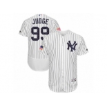 Men's Majestic New York Yankees #99 Aaron Judge White Stars & Stripes Authentic Collection Flex Base MLB Jersey