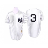 Men's Mitchell and Ness 1932 New York Yankees #3 Babe Ruth Authentic White Throwback MLB Jersey