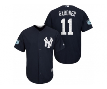 Men's New York Yankees #11 Brett Gardner 2017 Spring Training Cool Base Stitched MLB Jersey