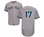 Men's New York Yankees #17 Matt Holliday Grey Flexbase Authentic Collection Baseball Jersey