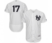 Men's New York Yankees #17 Matt Holliday White Navy Flexbase Authentic Collection Baseball Jersey