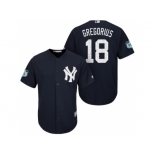 Men's New York Yankees #18 Didi Gregorius 2017 Spring Training Cool Base Stitched MLB Jersey