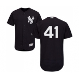 Men's New York Yankees #41 Miguel Andujar Navy Blue Alternate Flex Base Authentic Collection Baseball Jersey