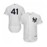 Men's New York Yankees #41 Miguel Andujar White Home Flex Base Authentic Collection Baseball Jersey