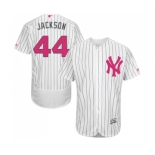 Men's New York Yankees #44 Reggie Jackson Authentic White 2016 Mother's Day Fashion Flex Base Baseball Jersey