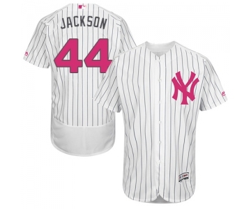 Men's New York Yankees #44 Reggie Jackson Authentic White 2016 Mother's Day Fashion Flex Base Baseball Jersey